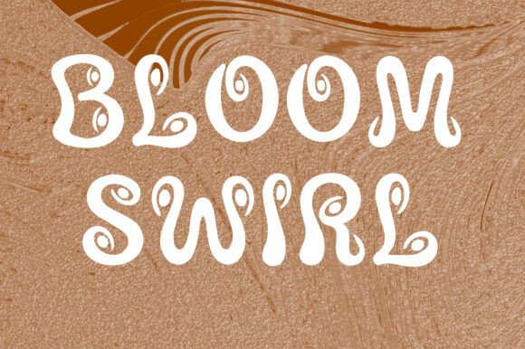 Bloom Swirl: A Whimsical Display Font for Dreamy Brand Identities