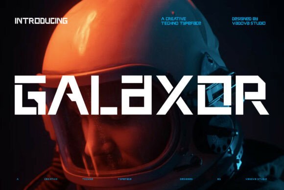Galaxor: A Futuristic Display Typeface for Modern Editorial Design
