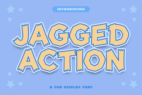 Jagged Action: A Bold Display Typeface for Modern Editorial Design