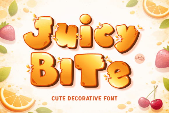 Juicy Bite: A Playful Typeface for Vibrant Brand Identity Projects