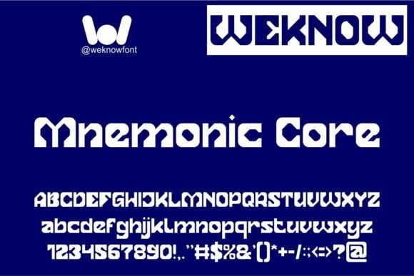 Mnemonic Core: A Bold Cyber-Tech Display Typeface for High-Impact Branding