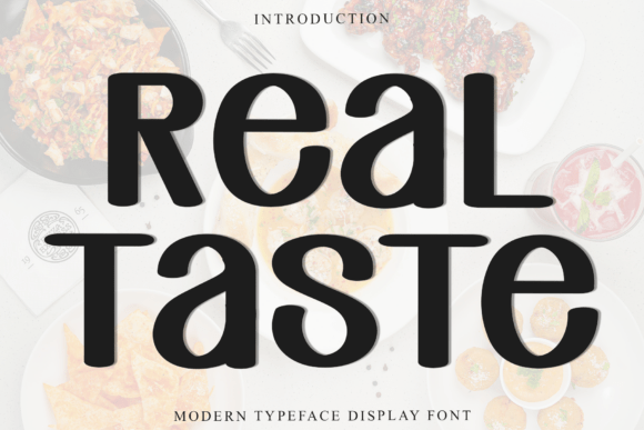 Real Taste: A Festive Display Font for Holiday Branding
