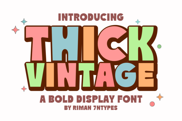 Thick Vintage: The Perfect Retro Display Font for Handmade Creators
